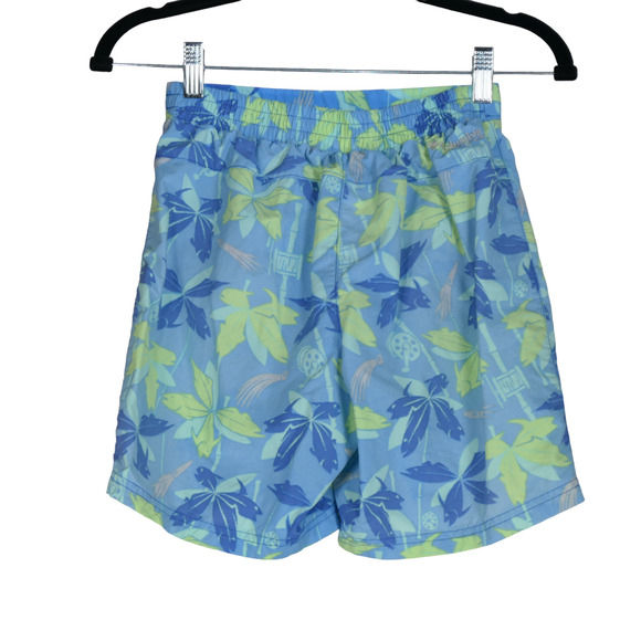 Columbia PFG Blue Swim Trunks Boys Medium 10 12 Elastic Mesh Fish Reels Squid - Picture 4 of 7